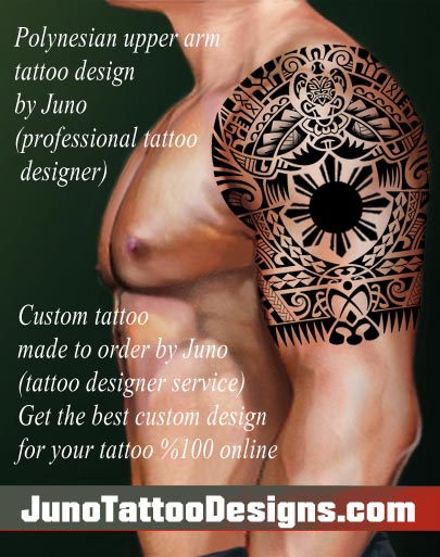 polynesian tattoo upper arm philippine sun tattoo juno tattoo designs